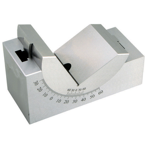 GROZ ADJUSTABLE ANGLE VEE BLOCK 0 - 60DEG 95 X 45 X 50MM 